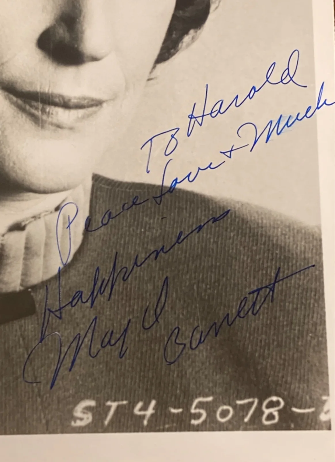 Hand SIGNED Majel Barrett Vintage 8x10 Photo - Star Trek Nurse Chapel, Lwaxana, изображение 4