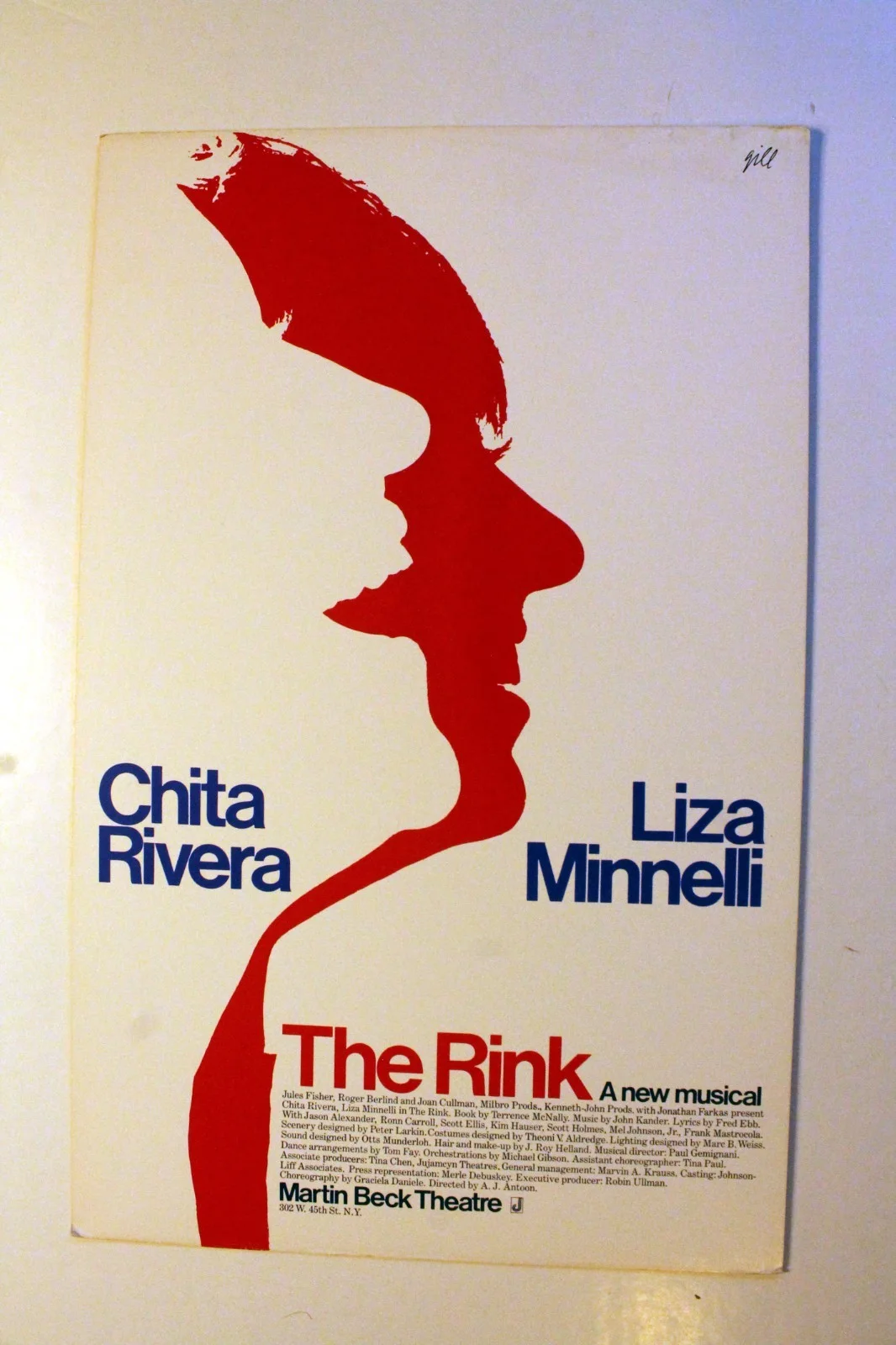 The Rink Musical Chita Rivera Liza Minnelli Window Card Poster 1984, изображение 2