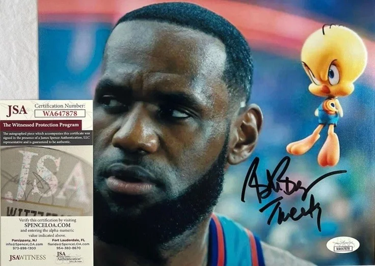 Bob Bergen — Bob Bergen 'Tweety' Space Jam 2 Signed Autographed 8x10 Photo JSA COA