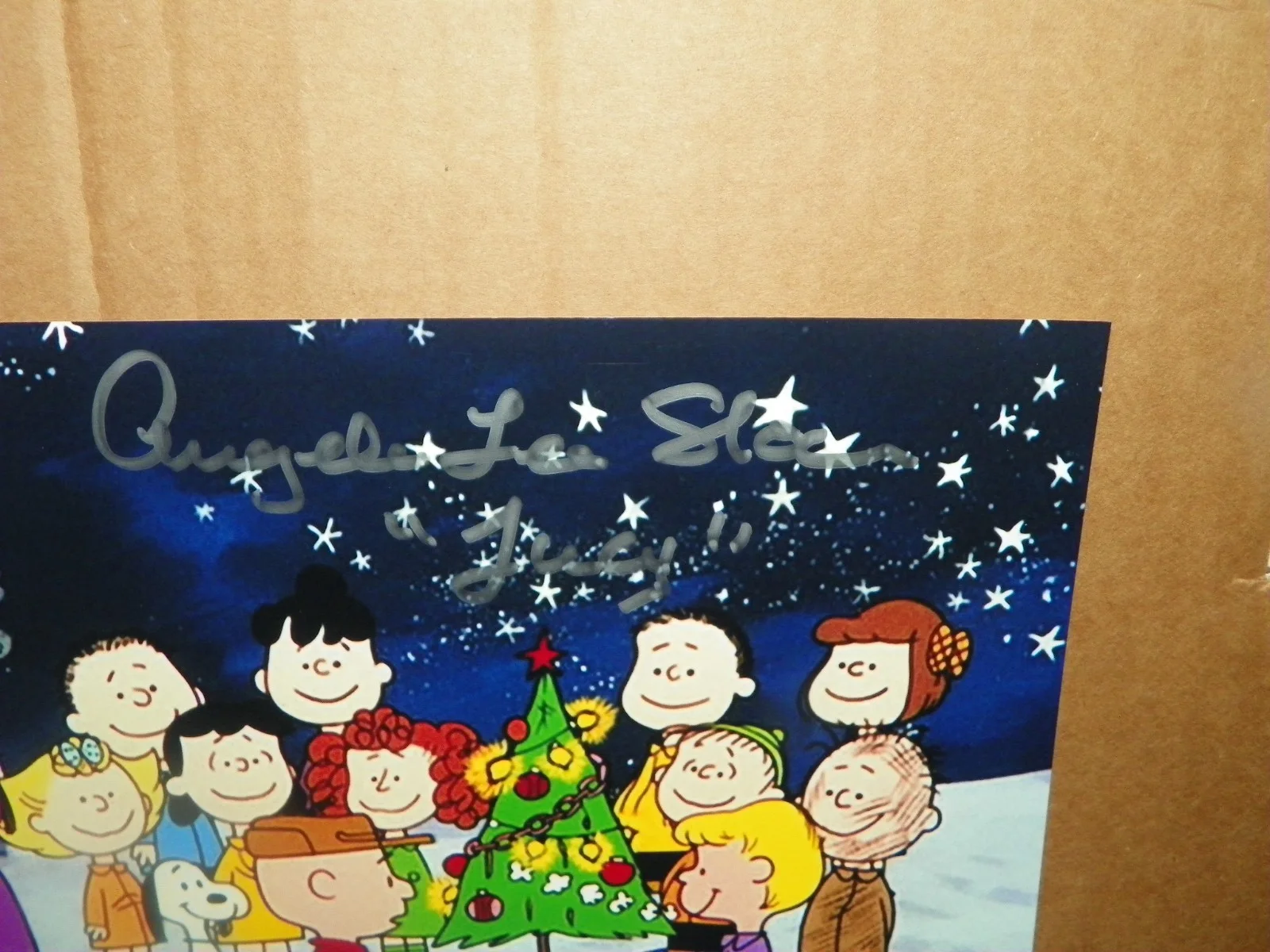 Brad Kasten Stacy Tolkin Angela Lee Sloan — A Charlie Brown Christmas Cast Signed quote X3 Signed Autographed 8X10 Photo COA, изображение 2
