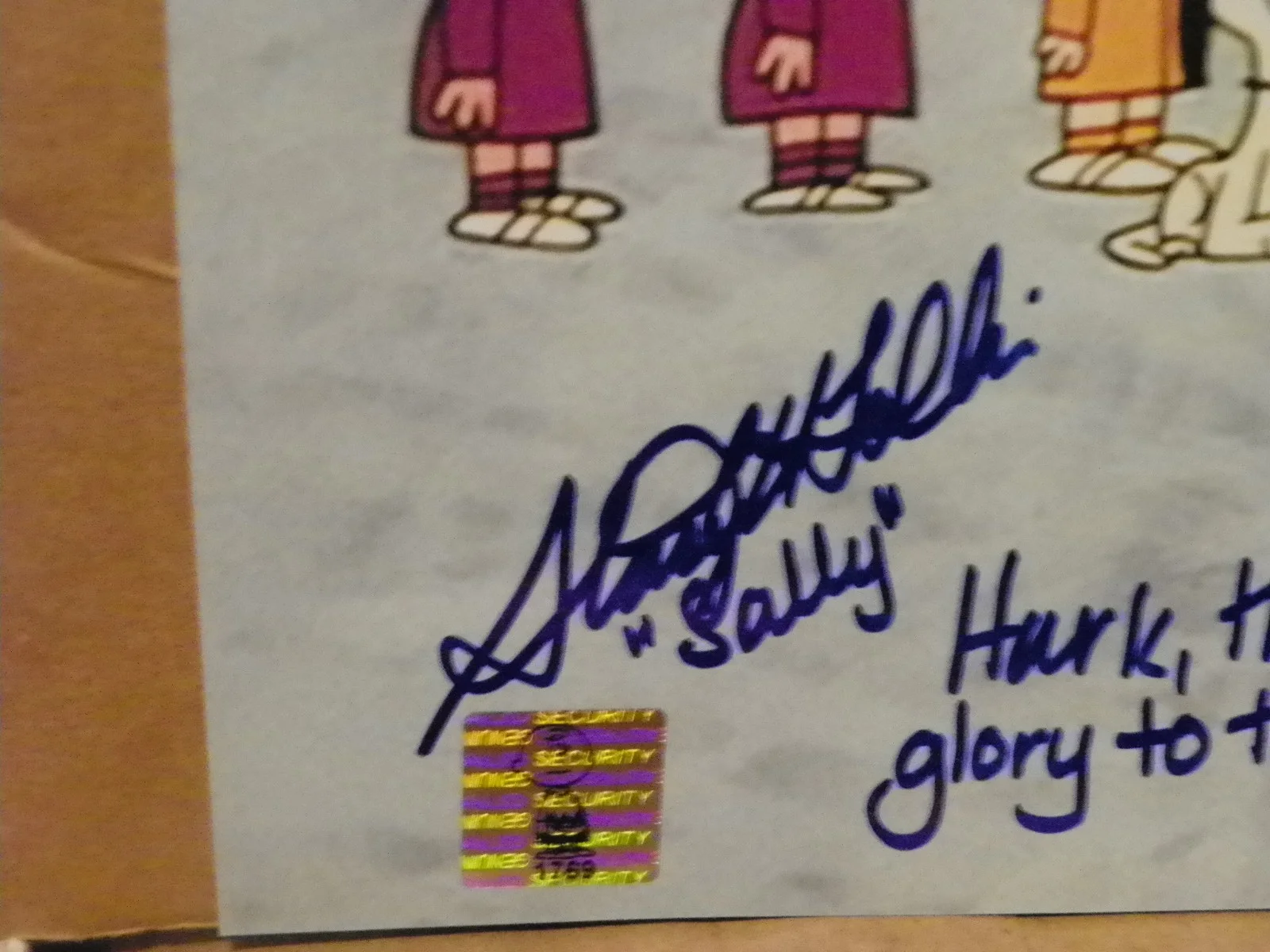 Brad Kasten Stacy Tolkin Angela Lee Sloan — A Charlie Brown Christmas Cast Signed quote X3 Signed Autographed 8X10 Photo COA, изображение 5