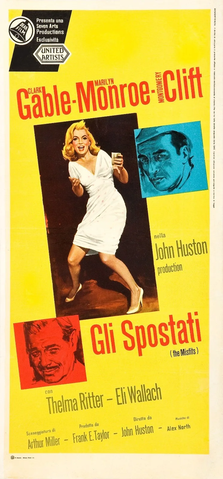 VINTAGE "The Misfits" 1961 Release Film Poster Fine Art Modern Postcard, изображение 2