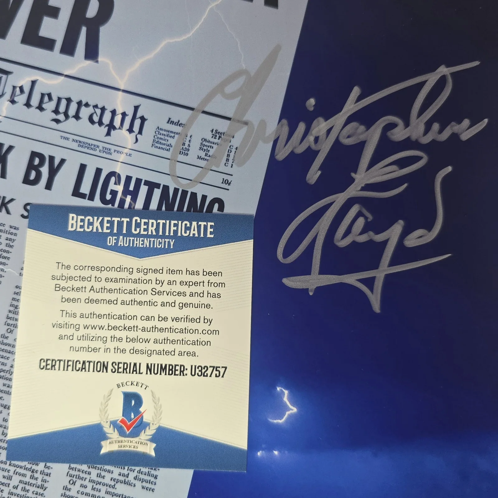 Christopher Lloyd — Bam! Big Box Christopher Lloyd Signed 11x14 Back to the Future Auto Beckett COA, image 4
