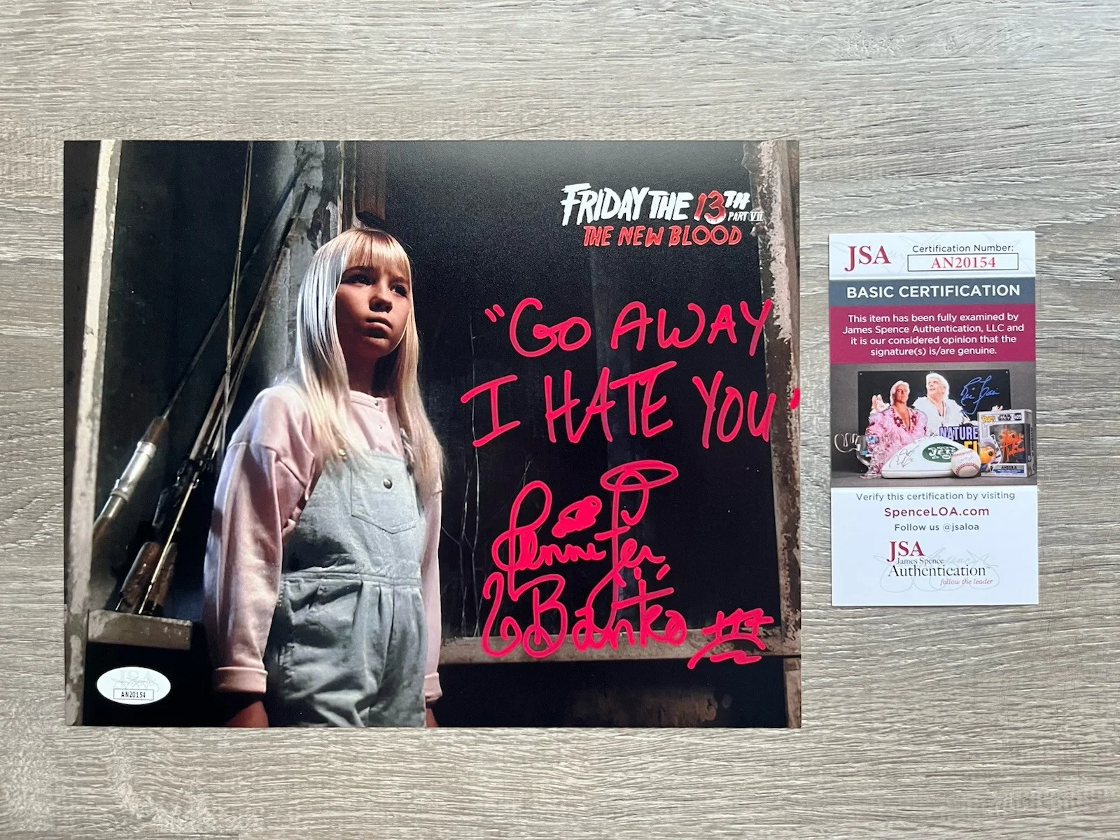 Jennifer Banko — Jennifer Banko Signed Friday The 13th New Blood 8x10 Photo JSA COA W/Quote
