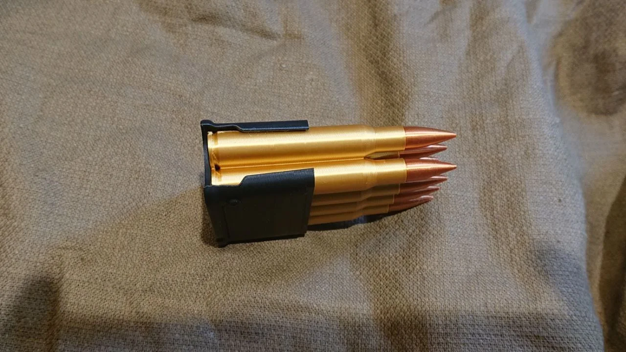 3D Printed Replica historical Cosplay Prop .30-06 M1 garand clip reenact us ww2, image 2