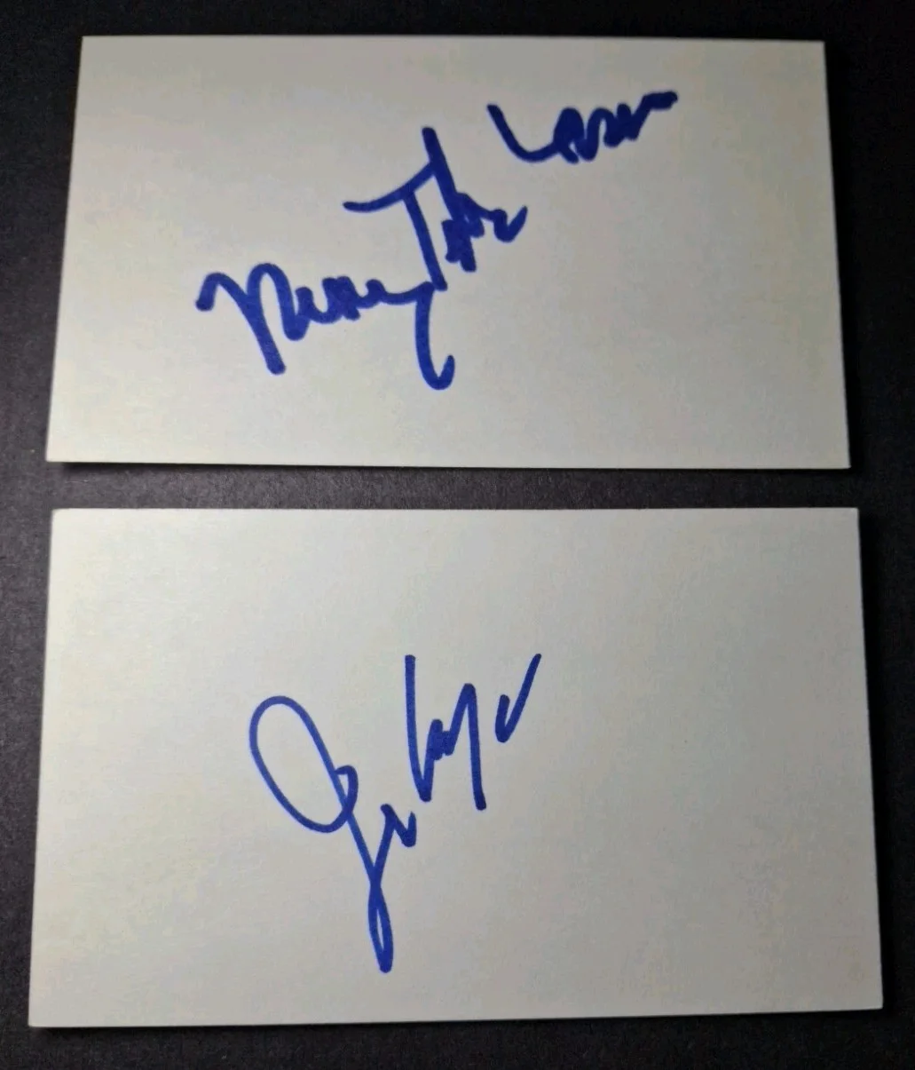 Mary Tyler Moore, Jerry Van Dyke — MARY TYLER MOORE & JERRY VAN DYKE LOT OF 2 SIGNED 3x5 INDEX DICK VAN DYKE SHOW, изображение 5