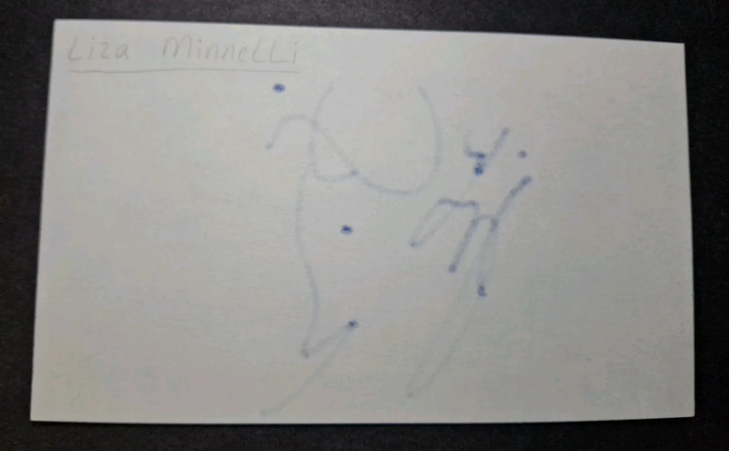 LIZA MINNELLI — LIZA MINNELLI - CABARET ( 1972 ) - SINGER SIGNED 3x5 Index Card - W/PROOF, изображение 5