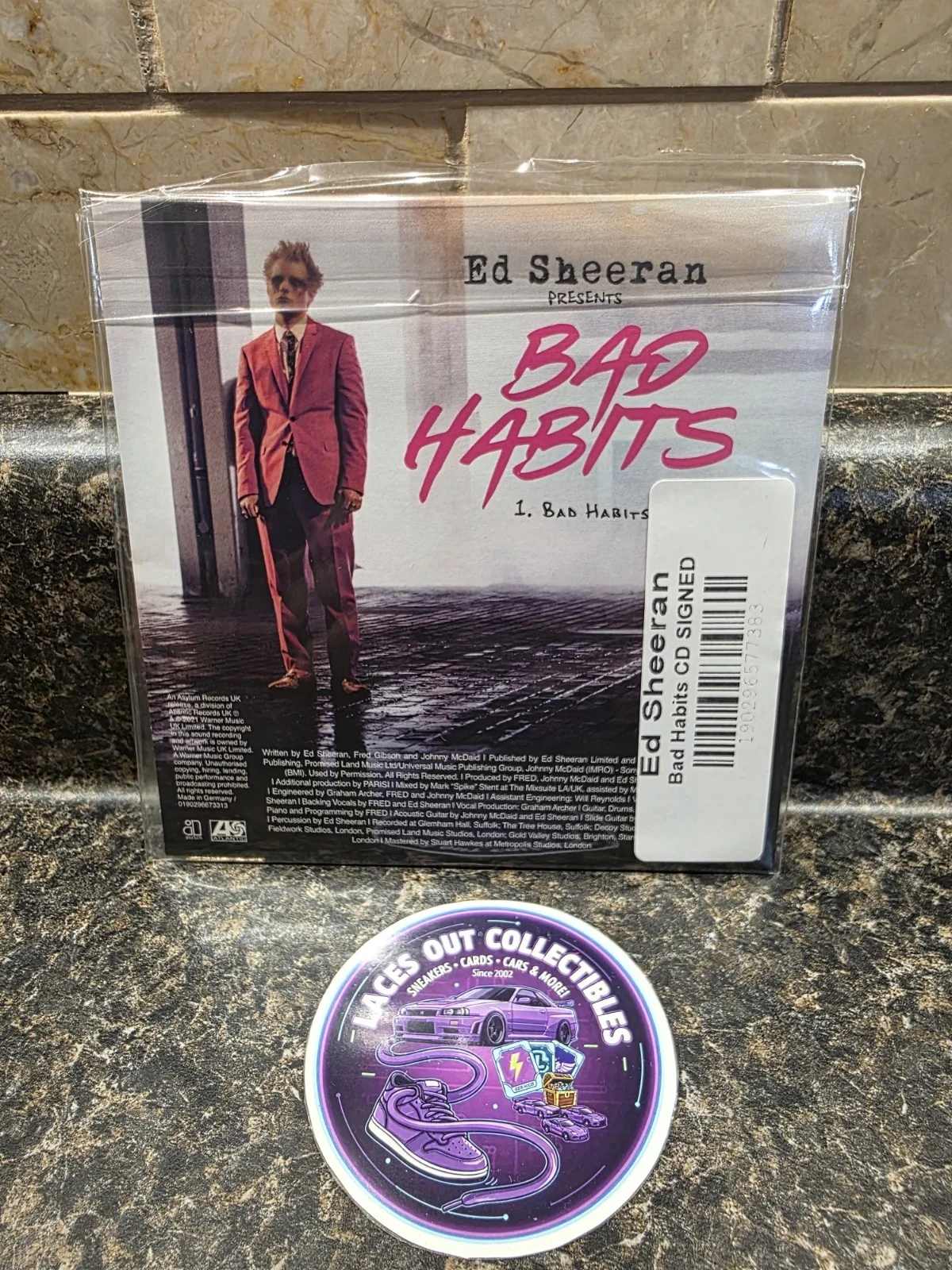 Signed Ed Sheeran "Bad Habits" CD Single Autographed Auto, image 2