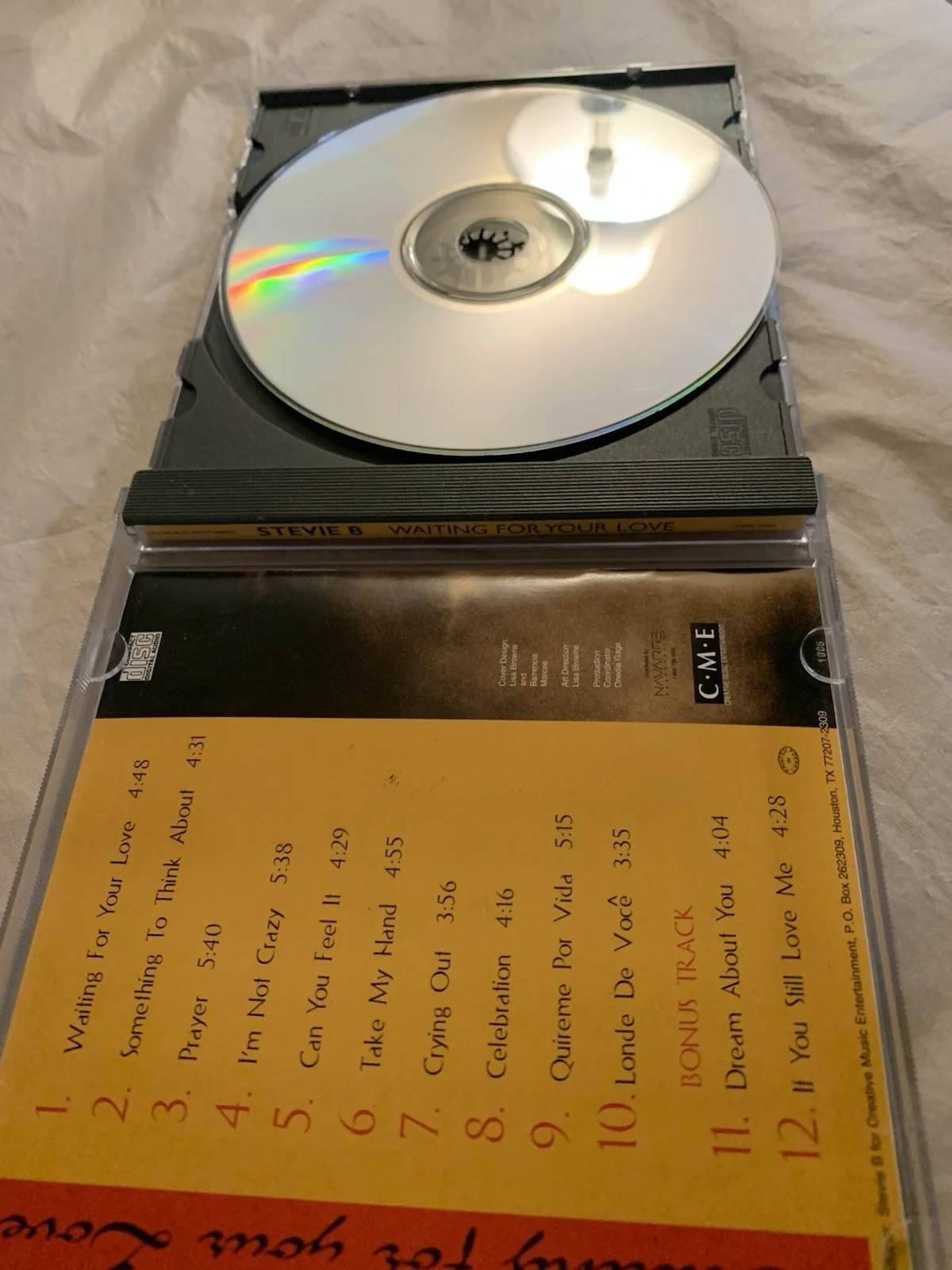 Waiting for Your Love CD by Stevie B Autographed, image 2