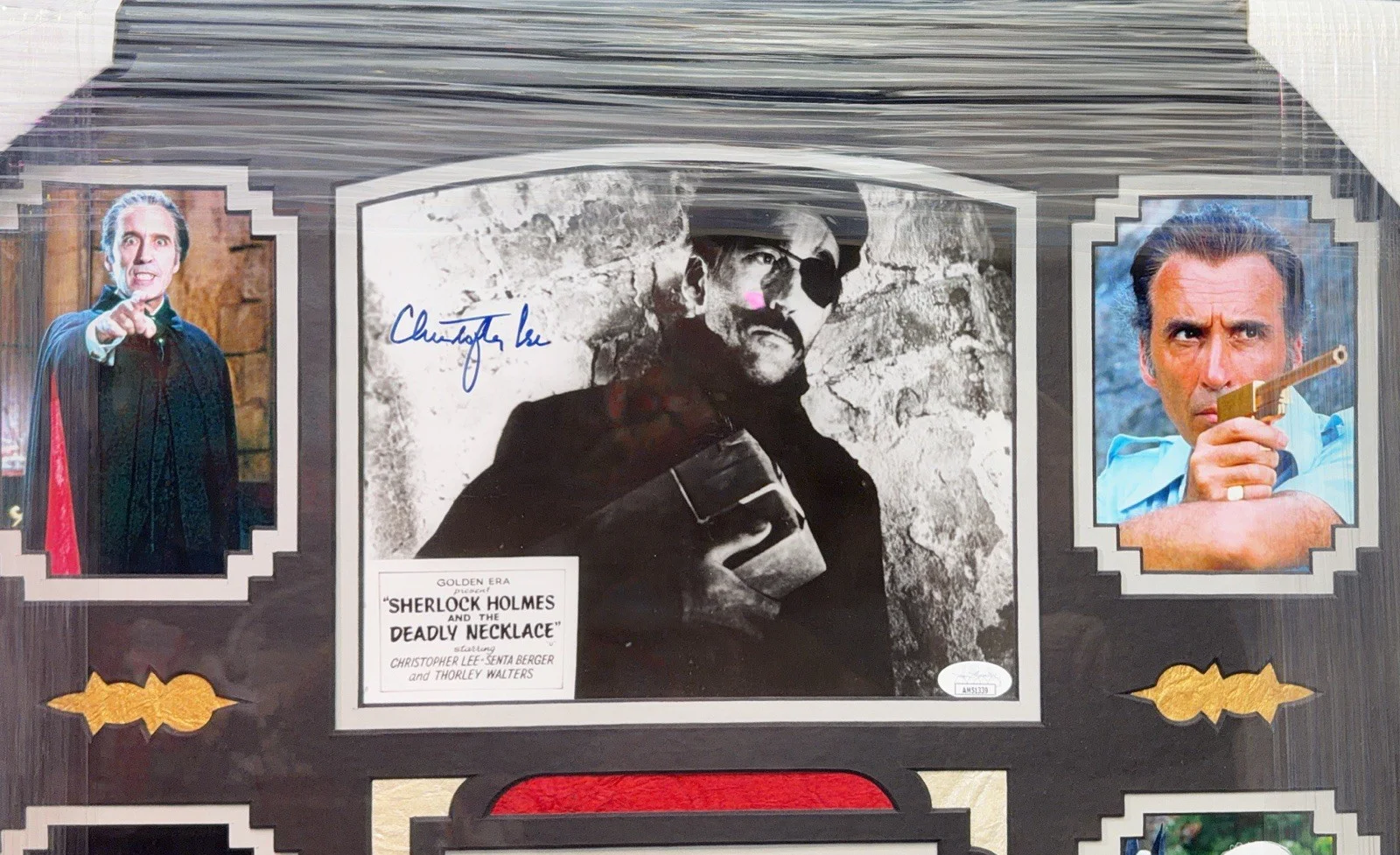 CHRISTOPHER LEE — CHRISTOPHER LEE STAR WARS DOOKU RARE SIGNED Sherlock Holmes FRAMED DISPLAY JSA, изображение 3