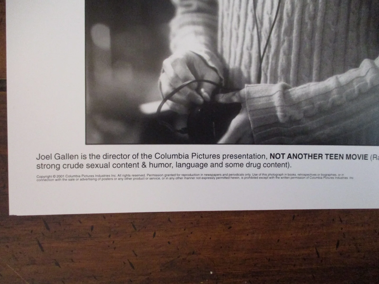 Joel Gallen("NOT ANOTHER TEEN MOVIE")2001 8 x 10 Black and White Press Photo, изображение 2