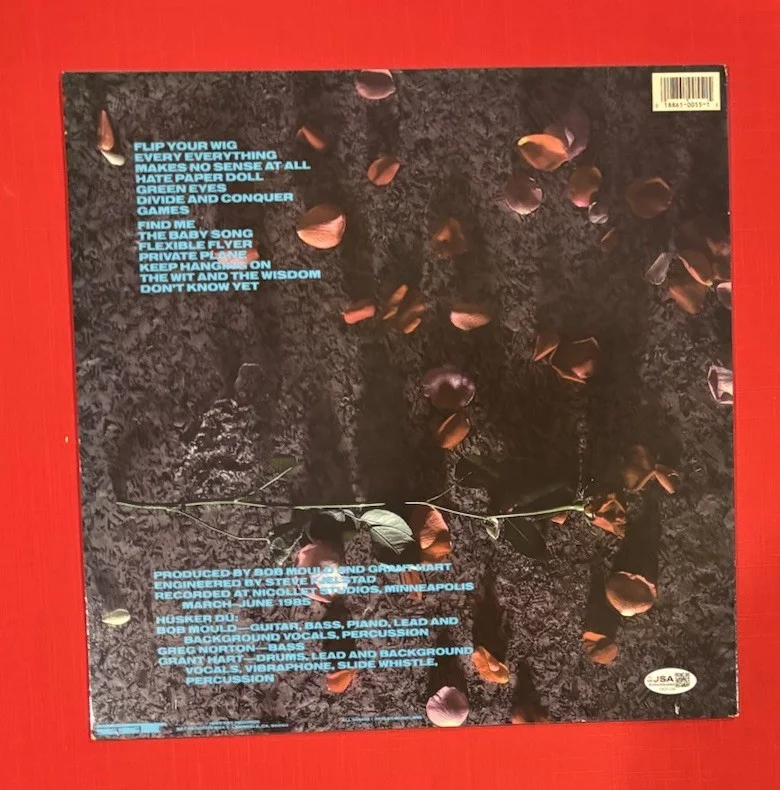 Bob Mould Greg Norton Grant Hart HUSKER DU Autographed FLIP YOUR WIG Vinyl JSA, изображение 2