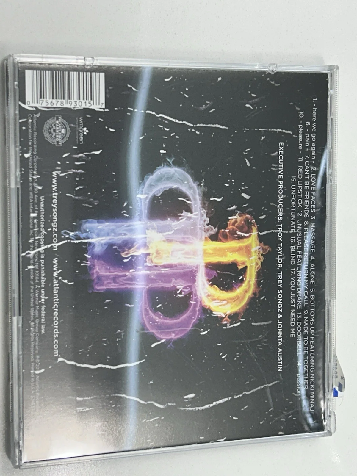 Trey Songz "Passion Pain & Pleasure CD Signed Autographed, изображение 3