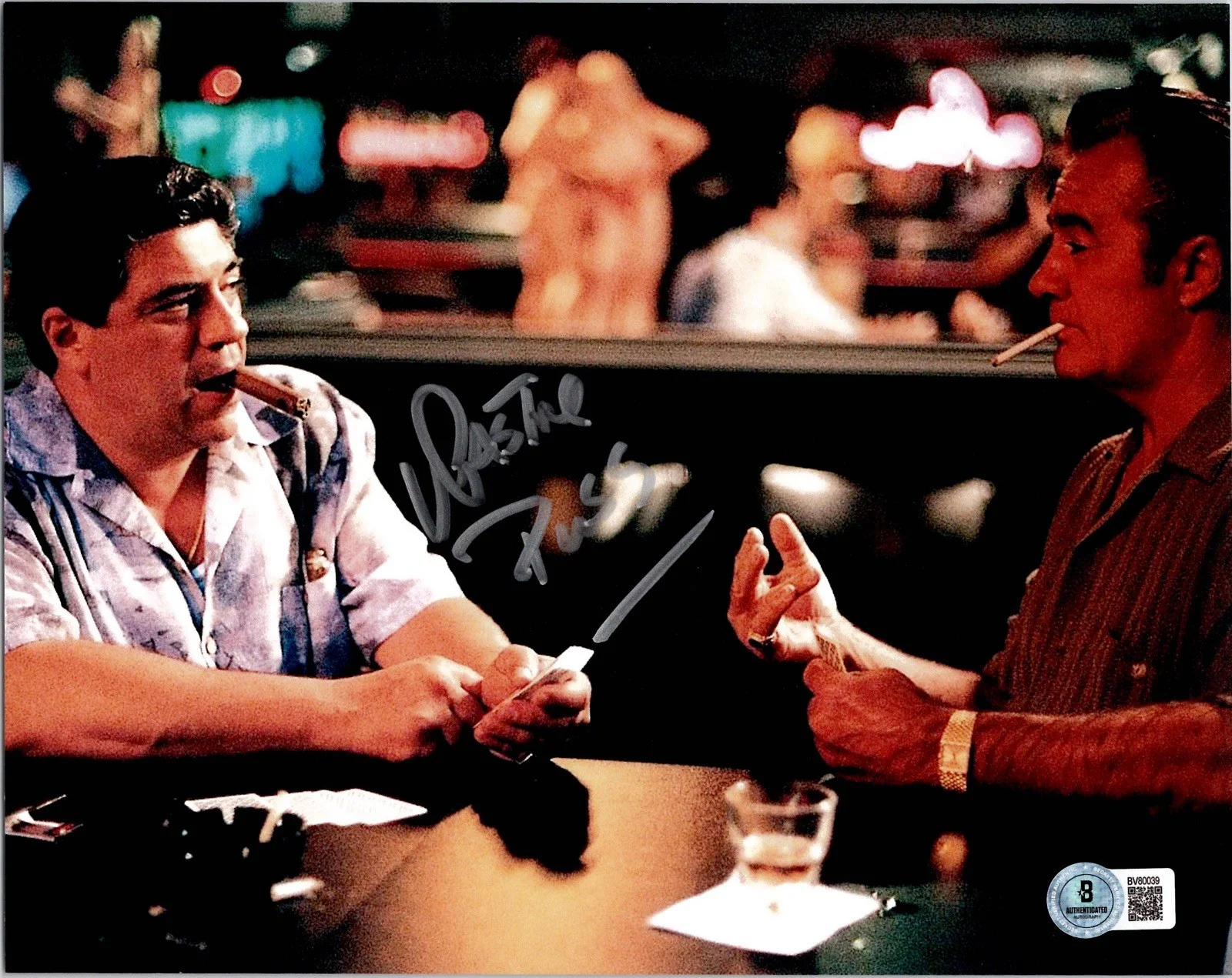 Vincent Pastore — VINCENT PASTORE SIGNED AUTOGRAPH 8X10 PHOTO SOPRANOS PUSS BECKETT BAS COA