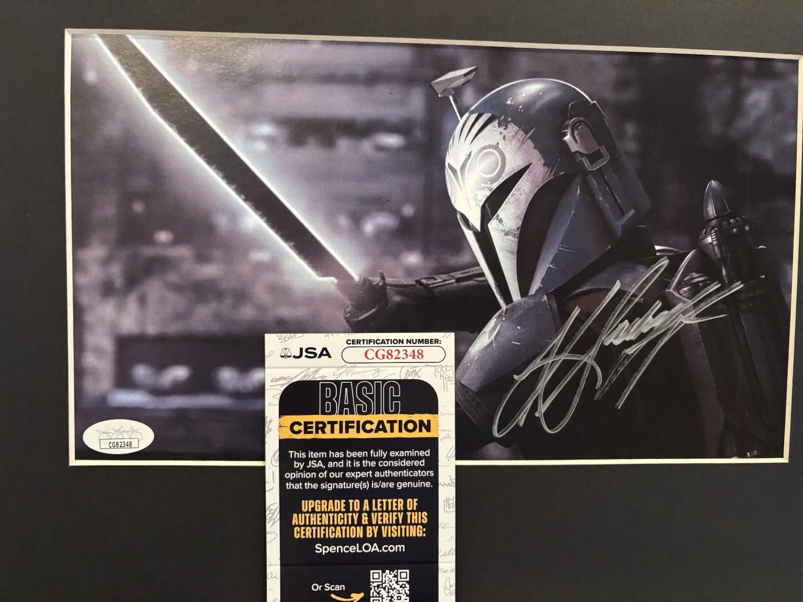 Katee Sackhoff — Star Wars The Mandalorian Katee Sackhoff Auto Bo-Katan Kryze JSA COA Frame Art B, изображение 3