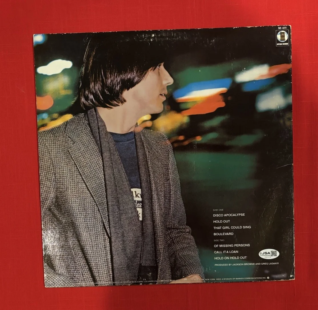 Jackson Browne HOLD OUT Vinyl Album Signed Autographed JSA, image 2