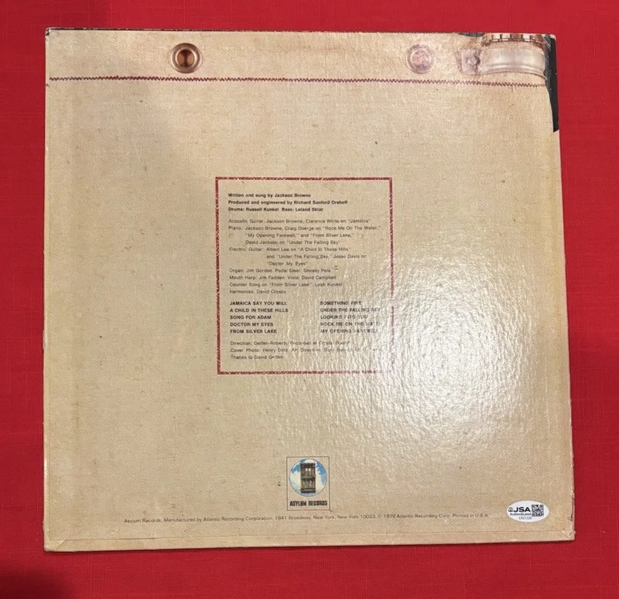 Jackson Browne SATURATE BEFORE USING Vinyl Album Signed Autographed JSA, image 3