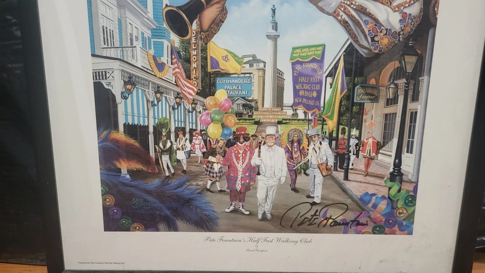 Pete Fountain Signed Mardi Gras Half Fast Walking Club Poster 22 x 27 Inches#22, изображение 3