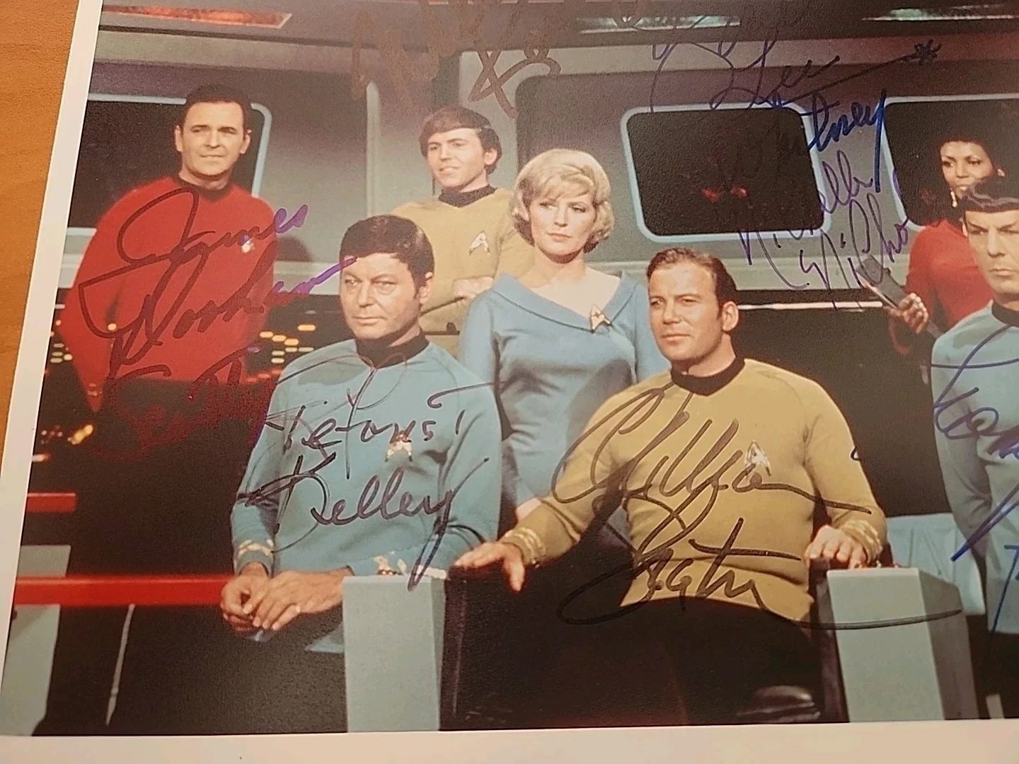 STAR TREK CAST — 1966 STAR TREK TV CAST SIGNED PHOTO AUTOGRAPH ALL MEMBERS SIGNATURE 8X10, изображение 2