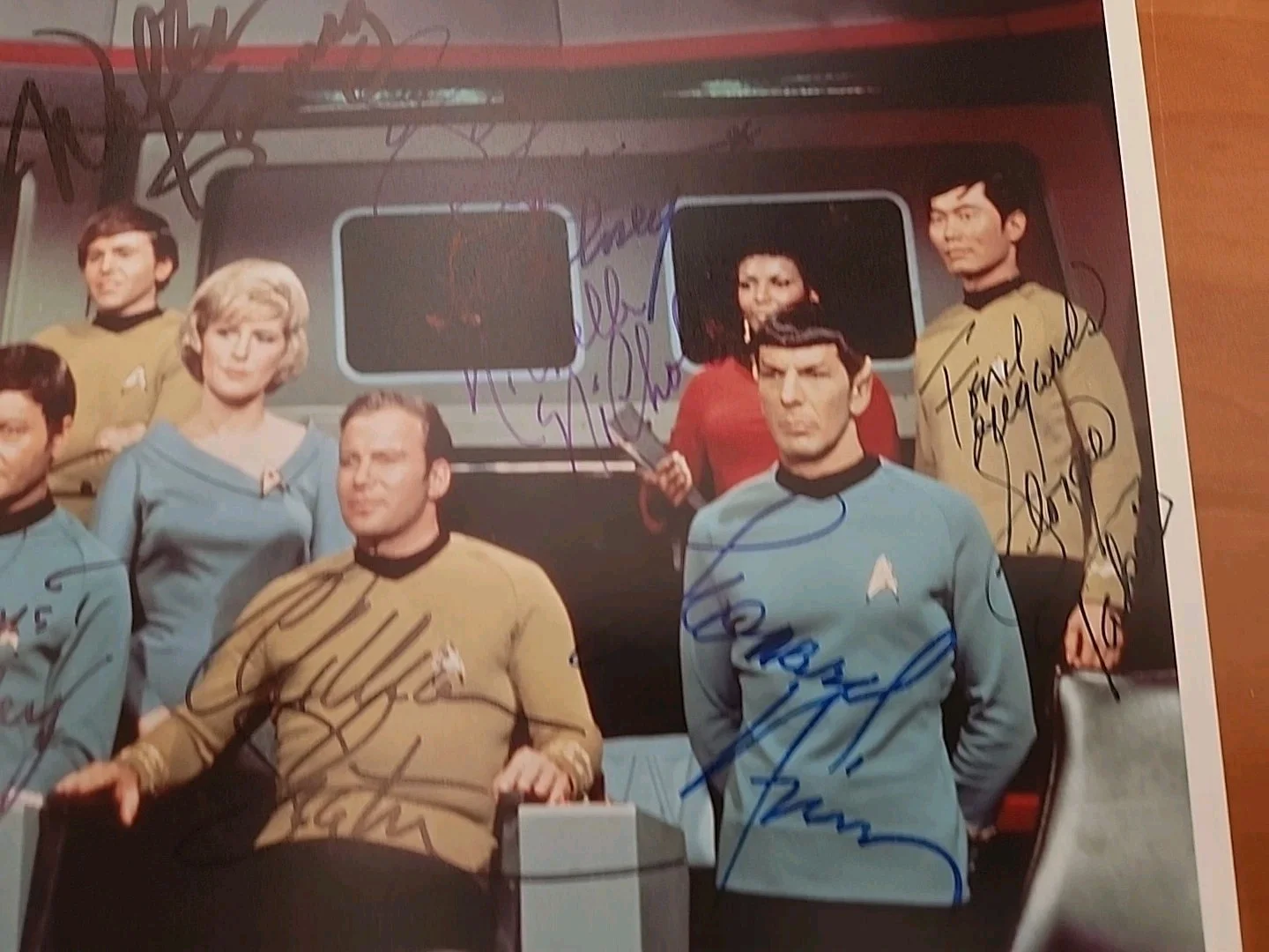 STAR TREK CAST — 1966 STAR TREK TV CAST SIGNED PHOTO AUTOGRAPH ALL MEMBERS SIGNATURE 8X10, изображение 4
