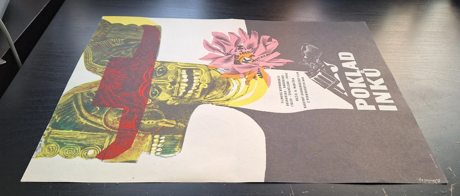 LEGACY OF THE INCAS KARL MAY ORIGINAL A3 CZECH MOVIE POSTER & FLYER JOSEF DUCHON, изображение 3