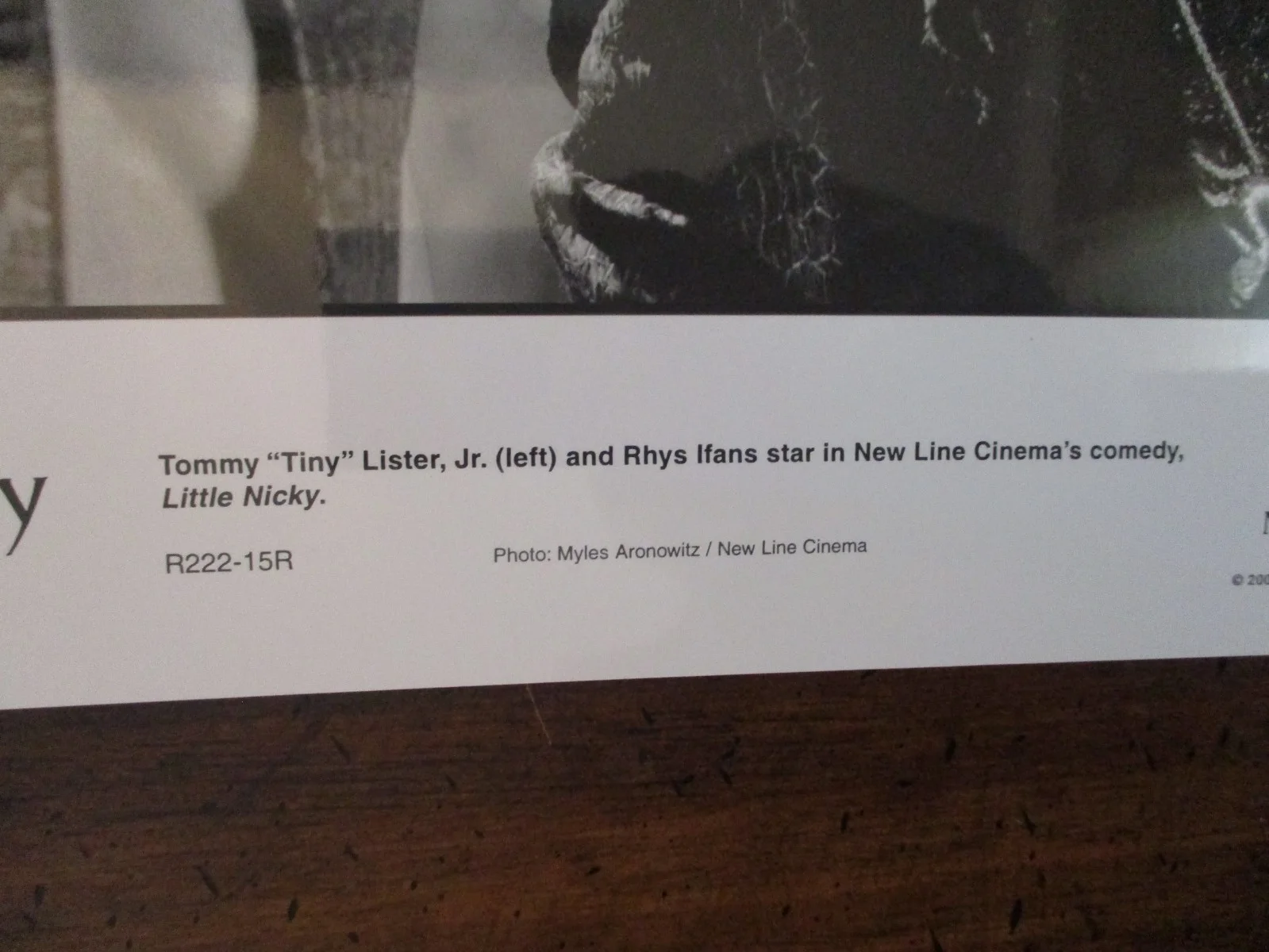 Tommy "Tiny" Lister Jr/Rhys Ifans("LITTLE NICKY")2000 10 x 8 B & W Press Photo, изображение 2