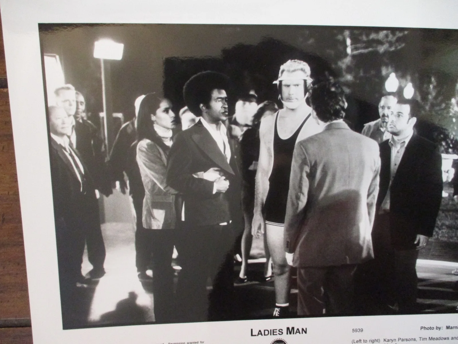 Karyn Parsons/Will Ferrell/Tim Meadows(THE LADIES MAN)2000 10 x 8 B & W Photo, изображение 2