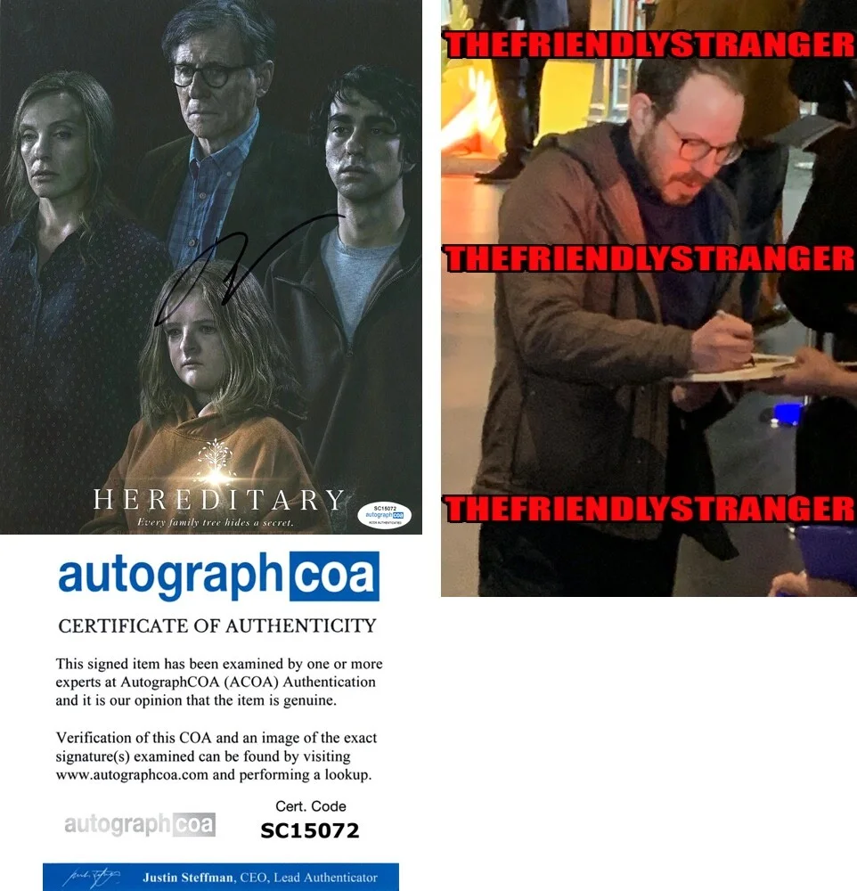 ARI ASTER — Ari Aster signed "HEREDITARY" 8x10 Photo AUTOGRAPH a MIDSOMMAR Director ACOA COA