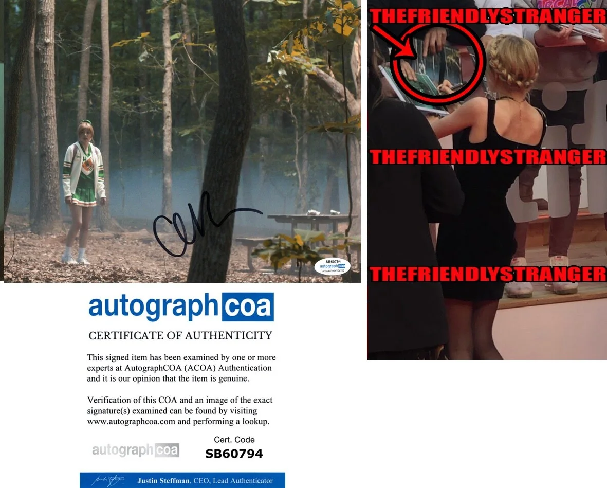GRACE VAN DIEN — Grace Van Dien signed "STRANGER THINGS" 8x10 Photo b EXACT PROOF Chrissy ACOA