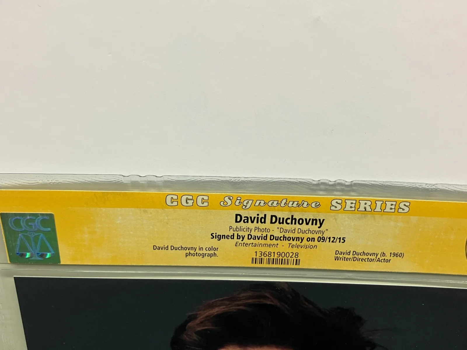 David Duchovny — CGC David Duchovny The X-Files Autographed Publicity Head Shot Photo Fox Mulder, изображение 2