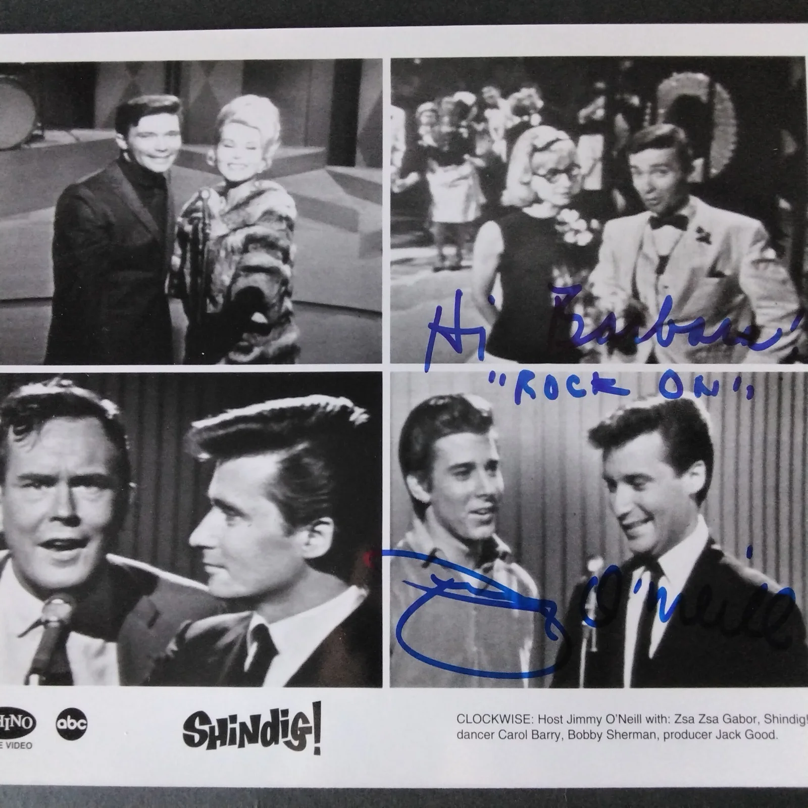 Jimmy O'Neill SIGNED 8x10 Photo 60s TV Host DJ Shindig Bobby Sherman Music Dance, изображение 2