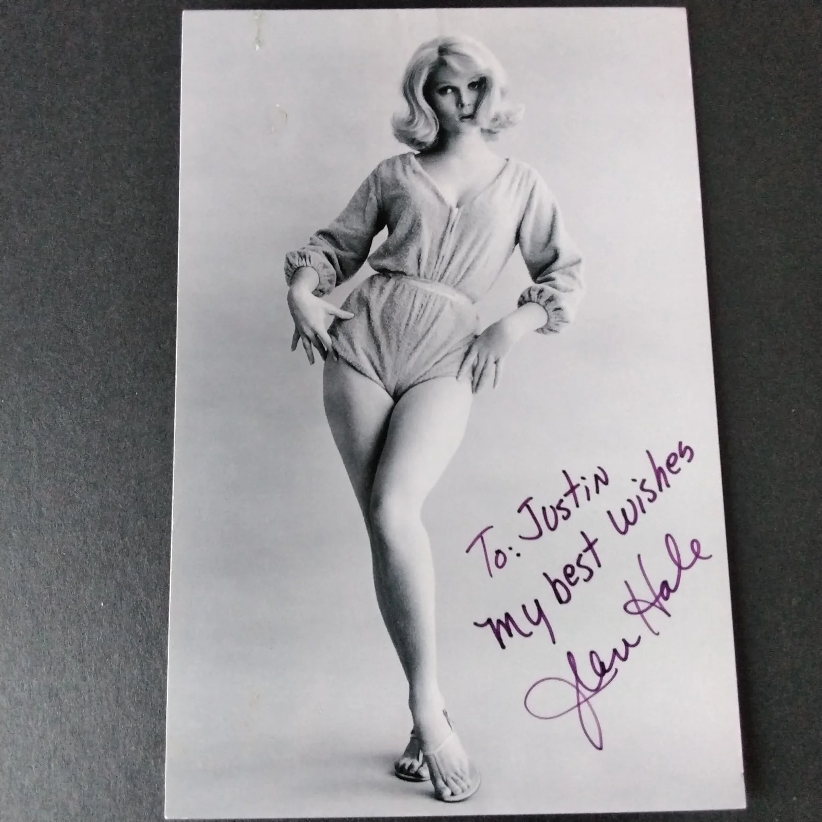 Jean Hale SIGNED 4x6 Photo 60s Movie TV Actress In Like Flint Batman The Oscar, изображение 2