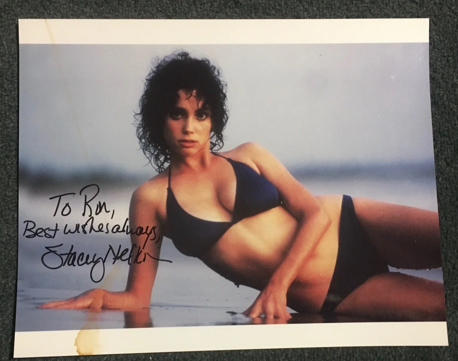 Stacey Nelkin — SUPER SEXY STACEY NELKIN in BIKINI!! 8x10 AUTOGRAPHED photo! HALLOWEEN 3 HORROR!