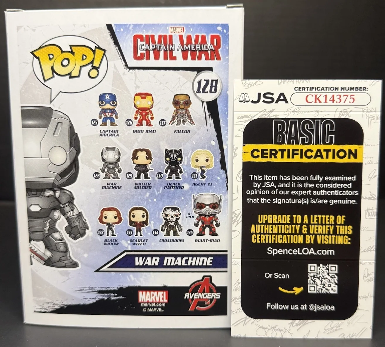 Don Cheadle — Don Cheadle Signed Funko Pop Autographed War Machine Figure Marvel JSA COA, image 3