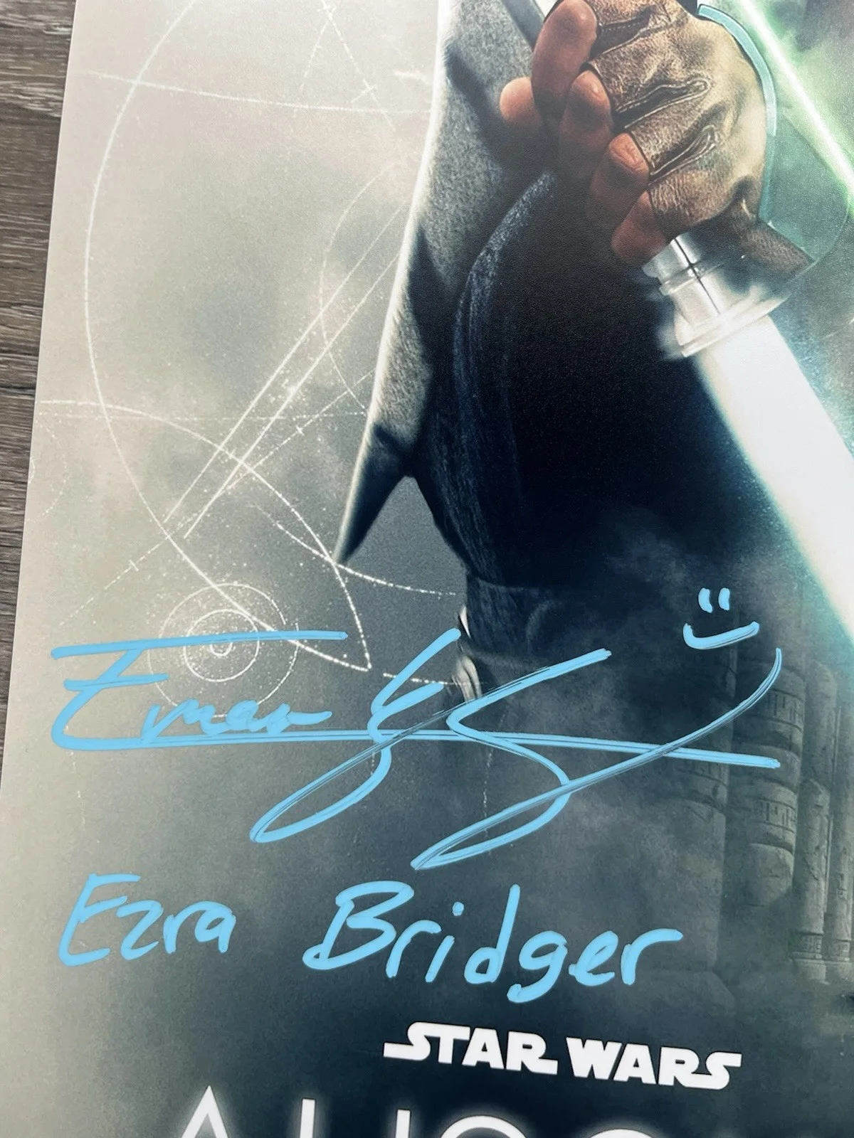 Eman Esfandi — Eman Esfandi Signed AHSOKA 11x17 Photo JSA COA Ezra Bridger Star Wars, изображение 5