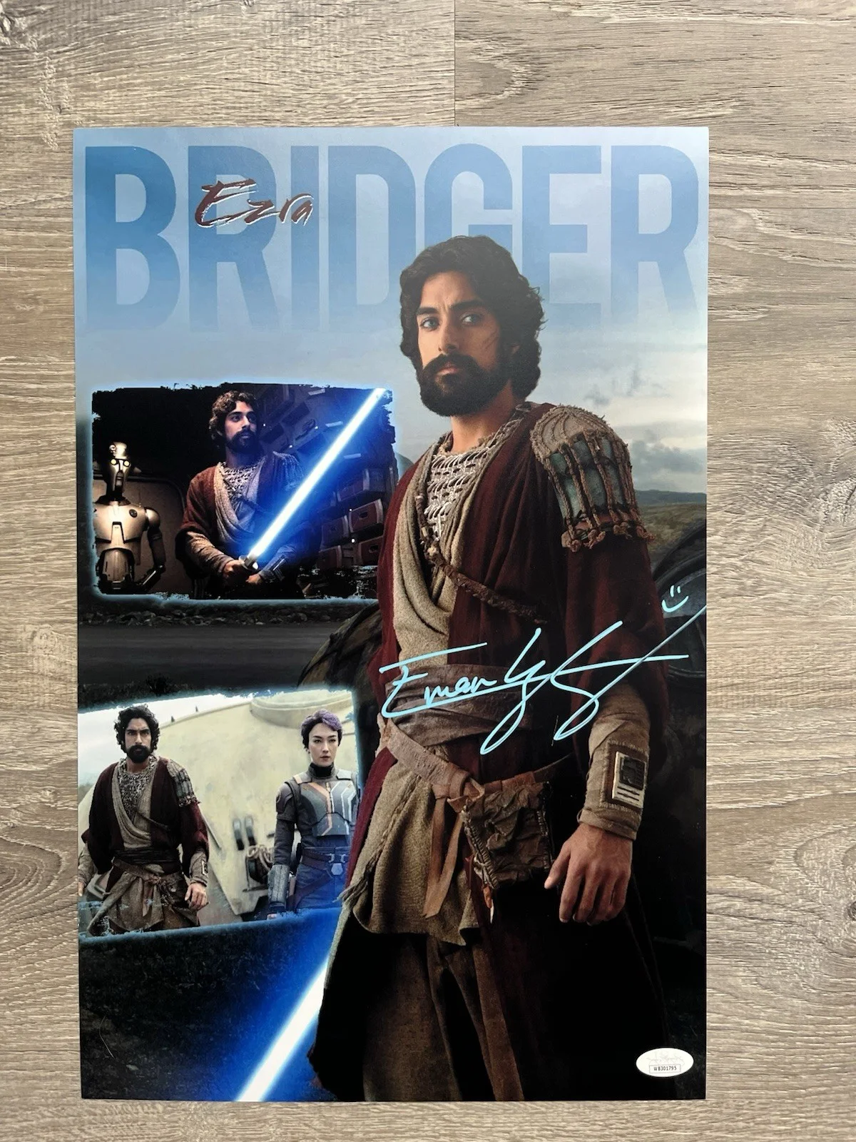 Eman Esfandi — Eman Esfandi Signed Ezra Bridger 11x17 Photo JSA COA AHSOKA Star Wars, image 2