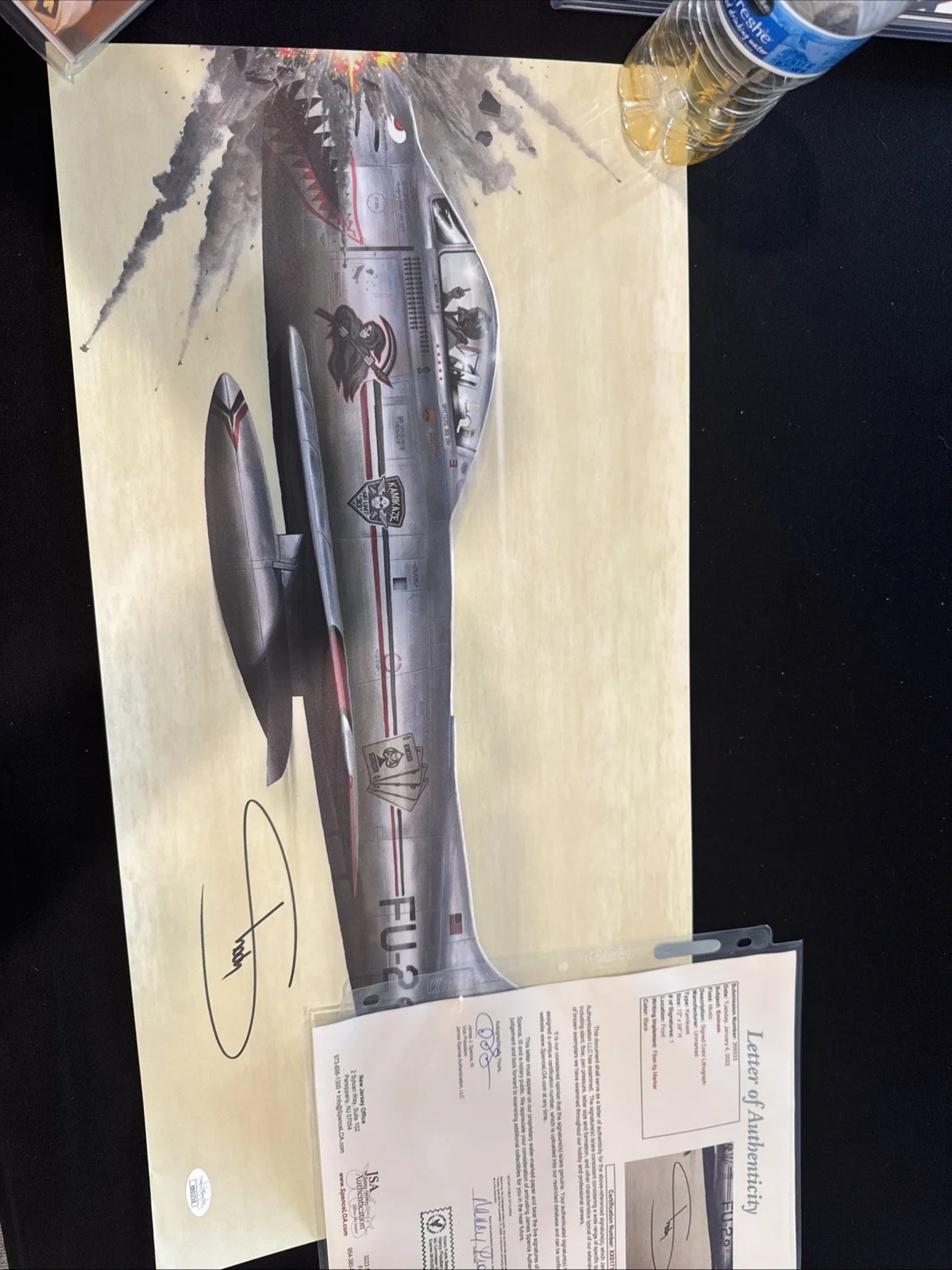 EMINEM SIGNED 12x24 KAMIKAZE ALBUM LITHOGRAPH POSTER SLIM SHADY JSA LOA, изображение 2