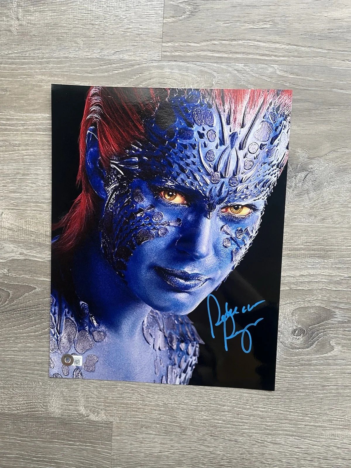 Rebecca Romijn — Rebecca Romijn Signed Mystique Metallic 11x14 Photo Beckett COA X-Men Marvel, изображение 2