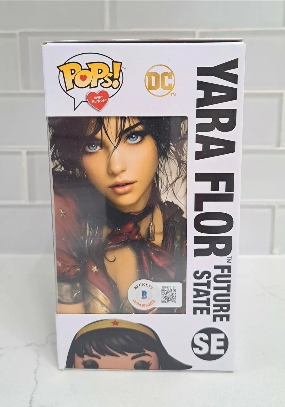 CONOR LESLIE Donna Troy/Yara Flor Signed DC Future State Funko Pop Beckett BAS, изображение 3
