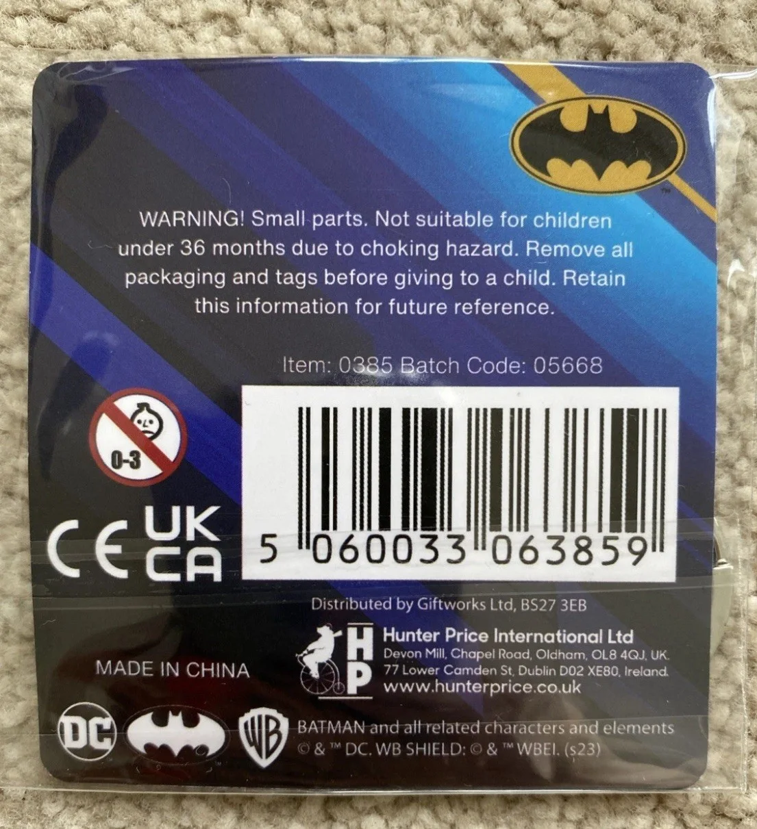 2x DC Comics Batman Keyring, Keychain - NEW SEALED, image 4
