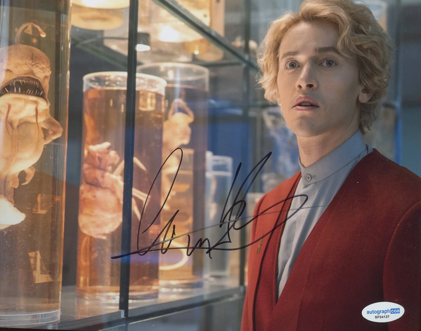 Tom Blyth — Tom Blyth Signed Autographed HUNGER GAMES SONGBIRDS & SNAKES 8x10 Photo ACOA B, изображение 2