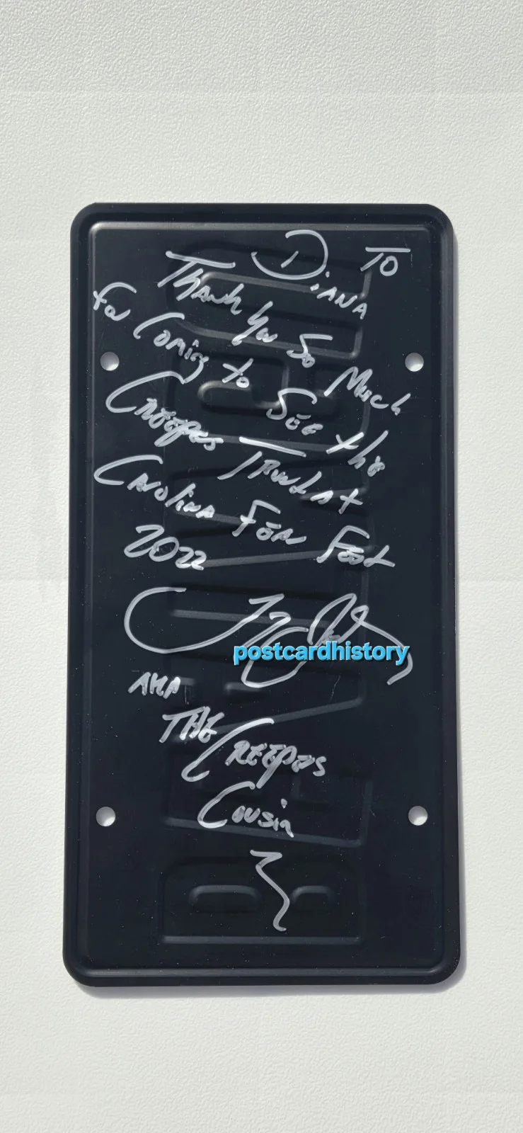 Jeepers Creepers Film Prop License Plate Signed Actor Autograph By Darry Jenner, изображение 2