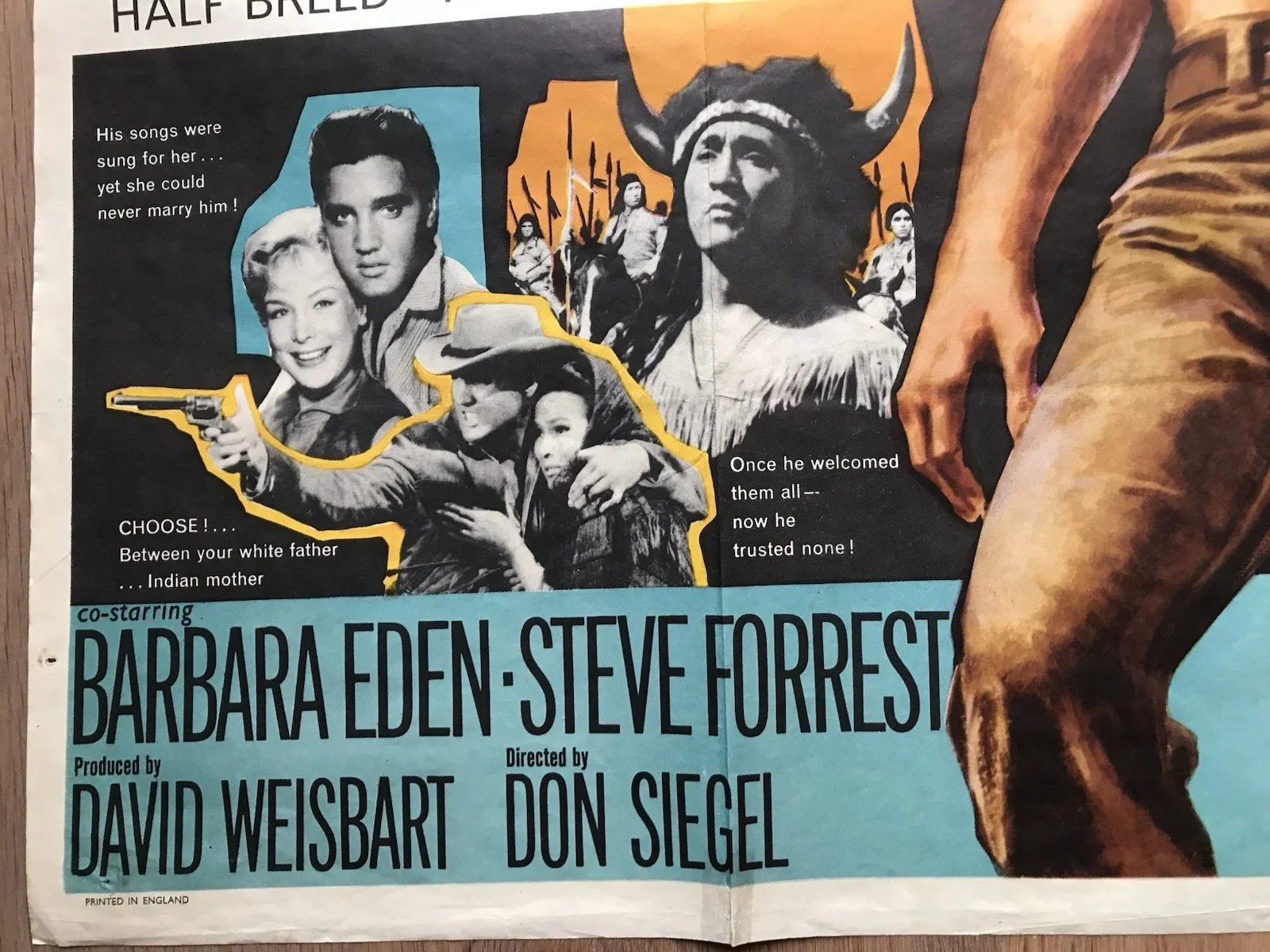 Flaming Star (1960), Original UK Quad Movie Poster, ELVIS, изображение 2