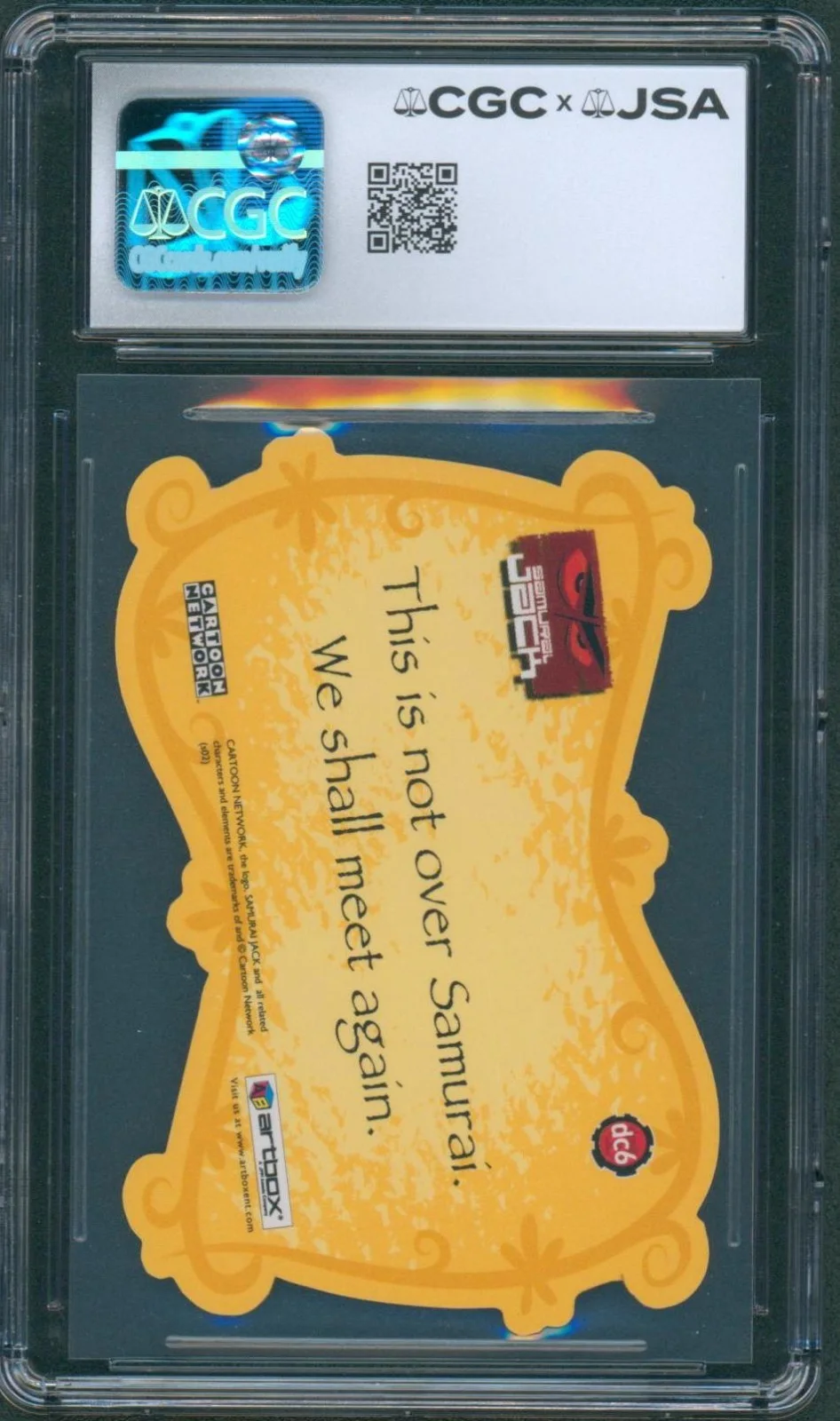 Greg Baldwin — Greg Baldwin Signed Card Samurai Jack Aku Autograph Gem Mint 10 CGC x JSA SLAB, image 2