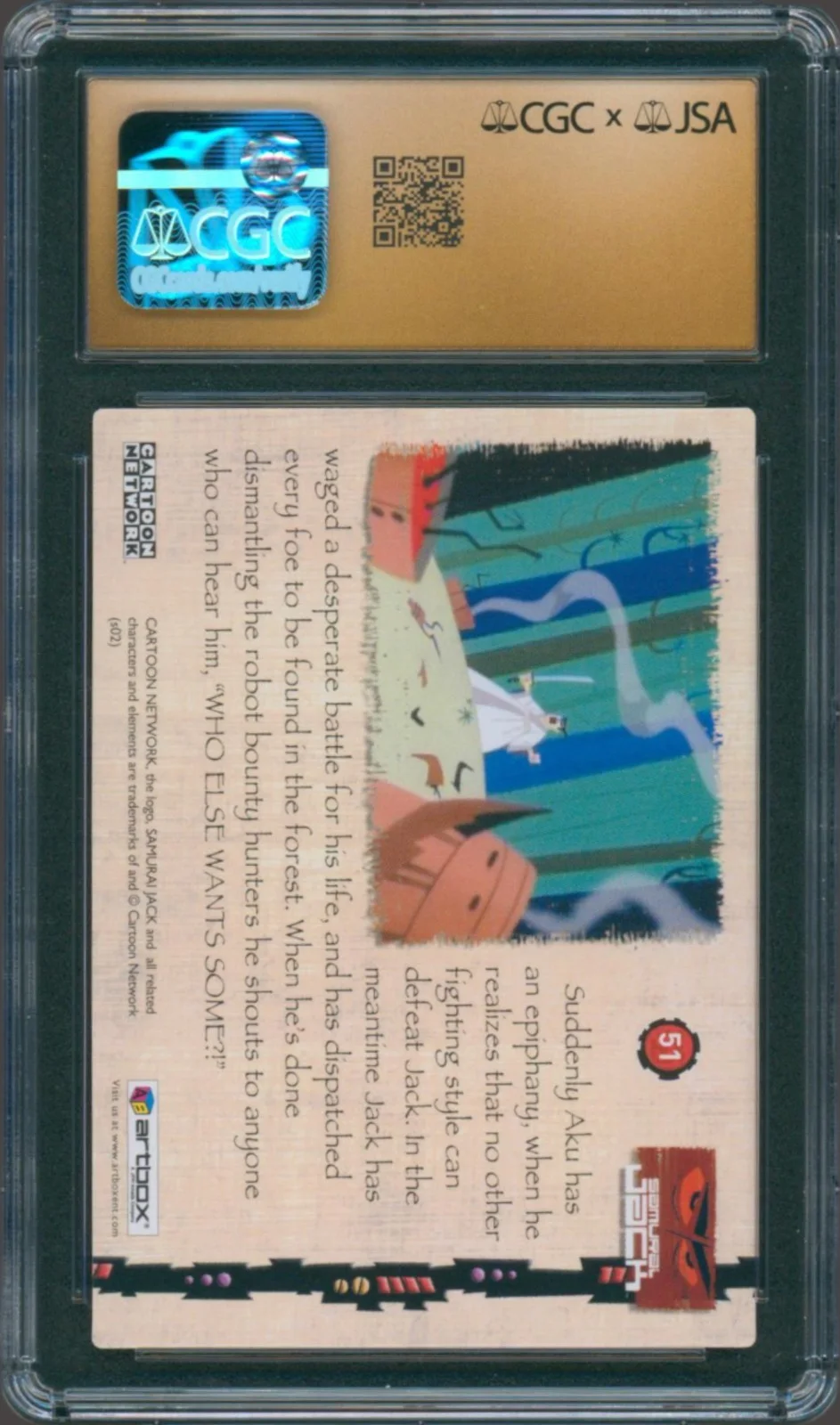 Greg Baldwin — Greg Baldwin Signed Card Samurai Jack Aku Autograph Pristine 10 CGC x JSA SLAB, image 2