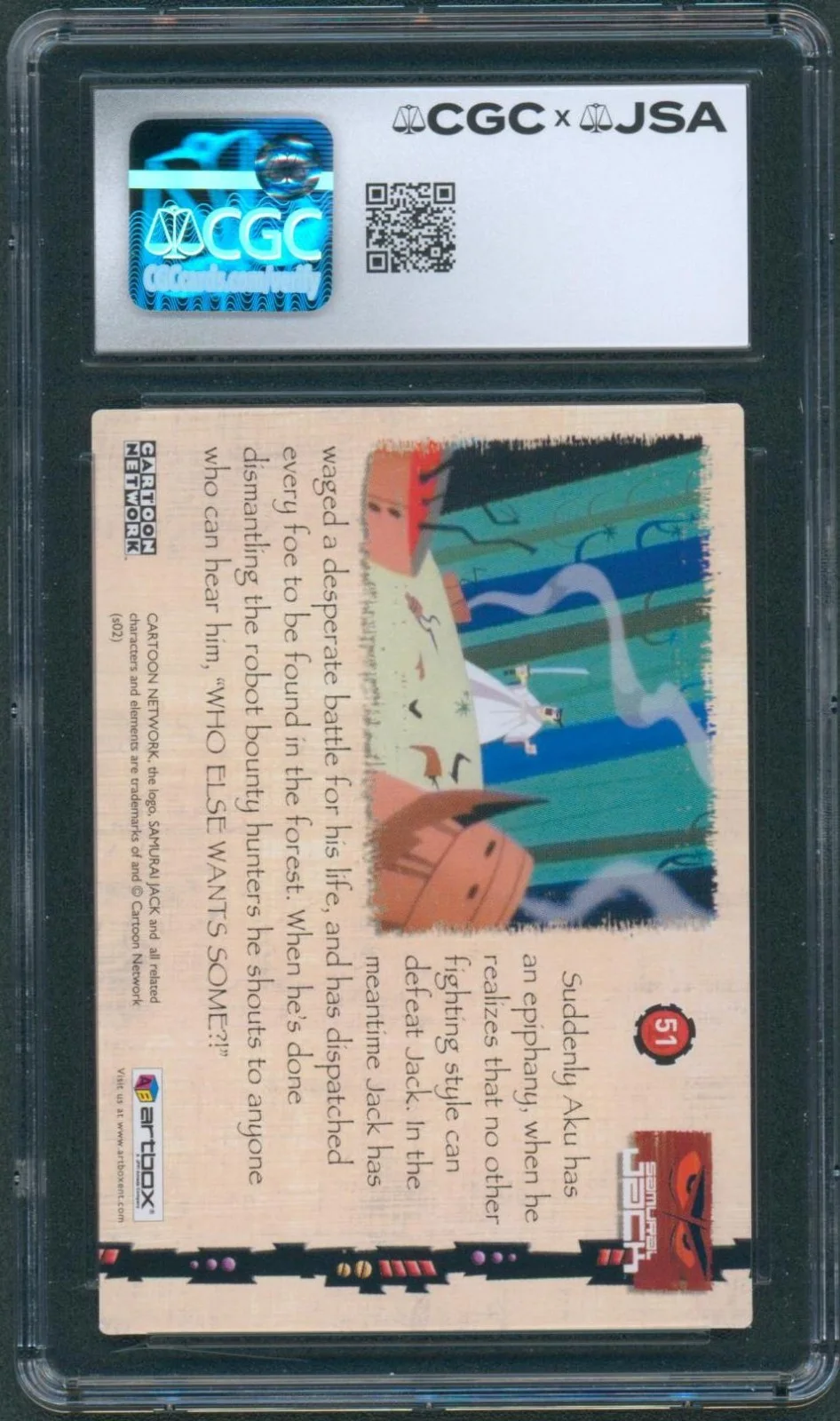 Greg Baldwin — Greg Baldwin Signed Card Samurai Jack Aku Autograph Gem Mint 10 CGC x JSA SLAB, image 2