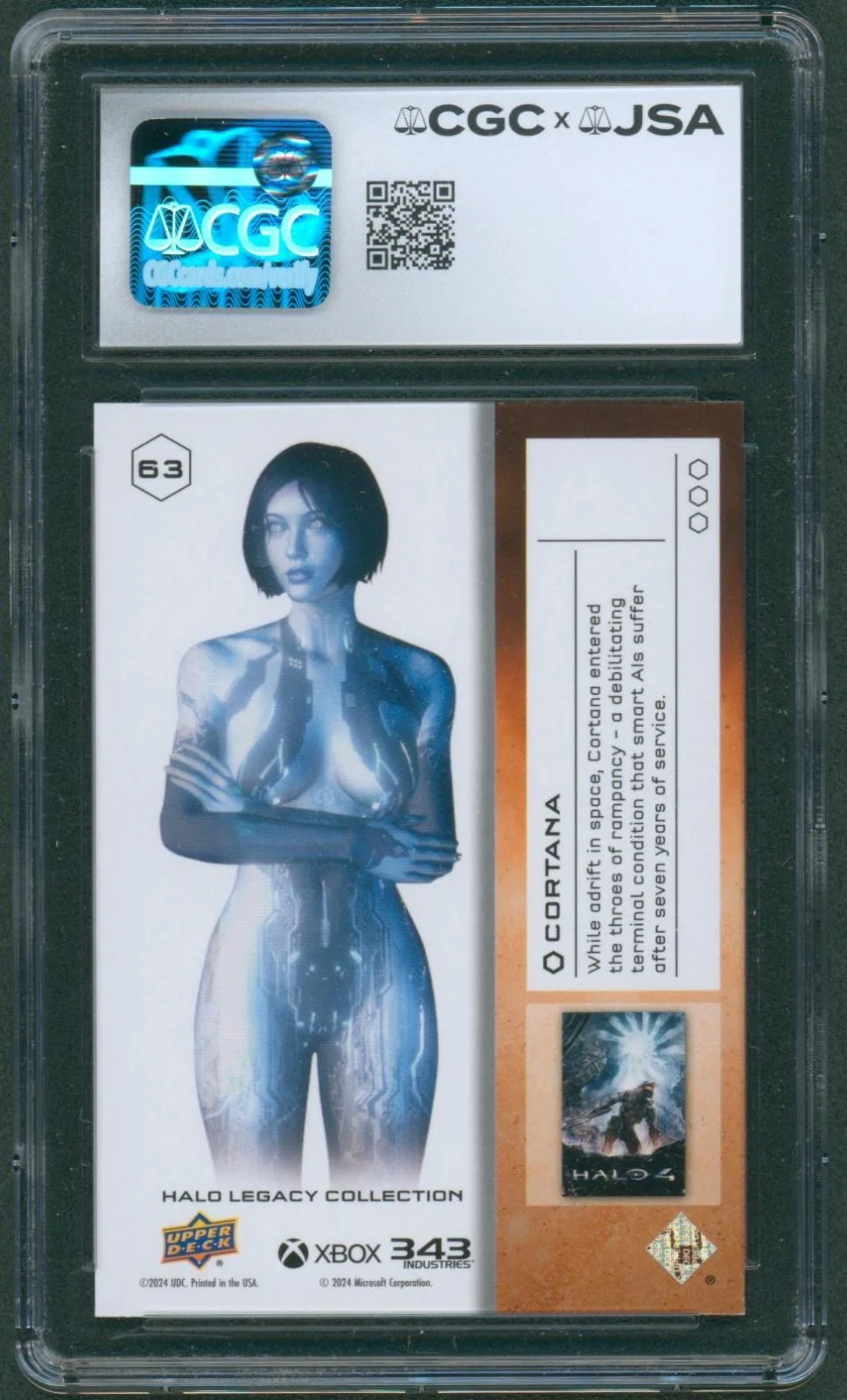 Jen Taylor — Jen Taylor Signed Card Halo Legacy Cortana Autograph Gem Mint 10 CGC x JSA SLAB, изображение 2
