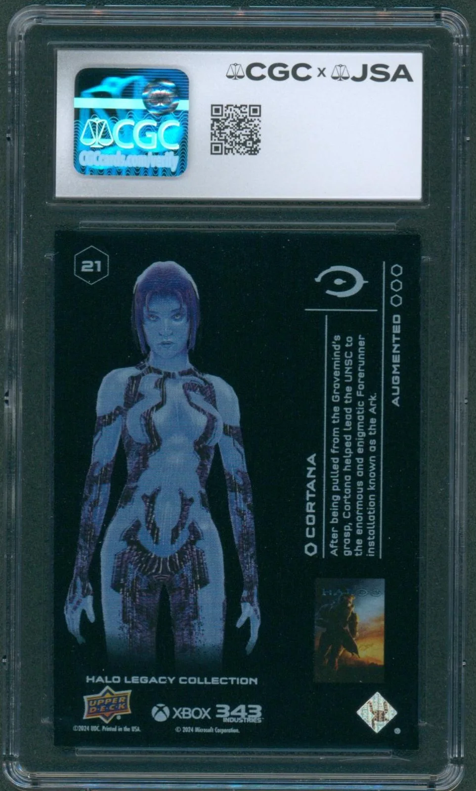 Jen Taylor — Jen Taylor Signed Card Halo Legacy Cortana Augmented Gem Mint 10 CGC x JSA SLAB, image 2