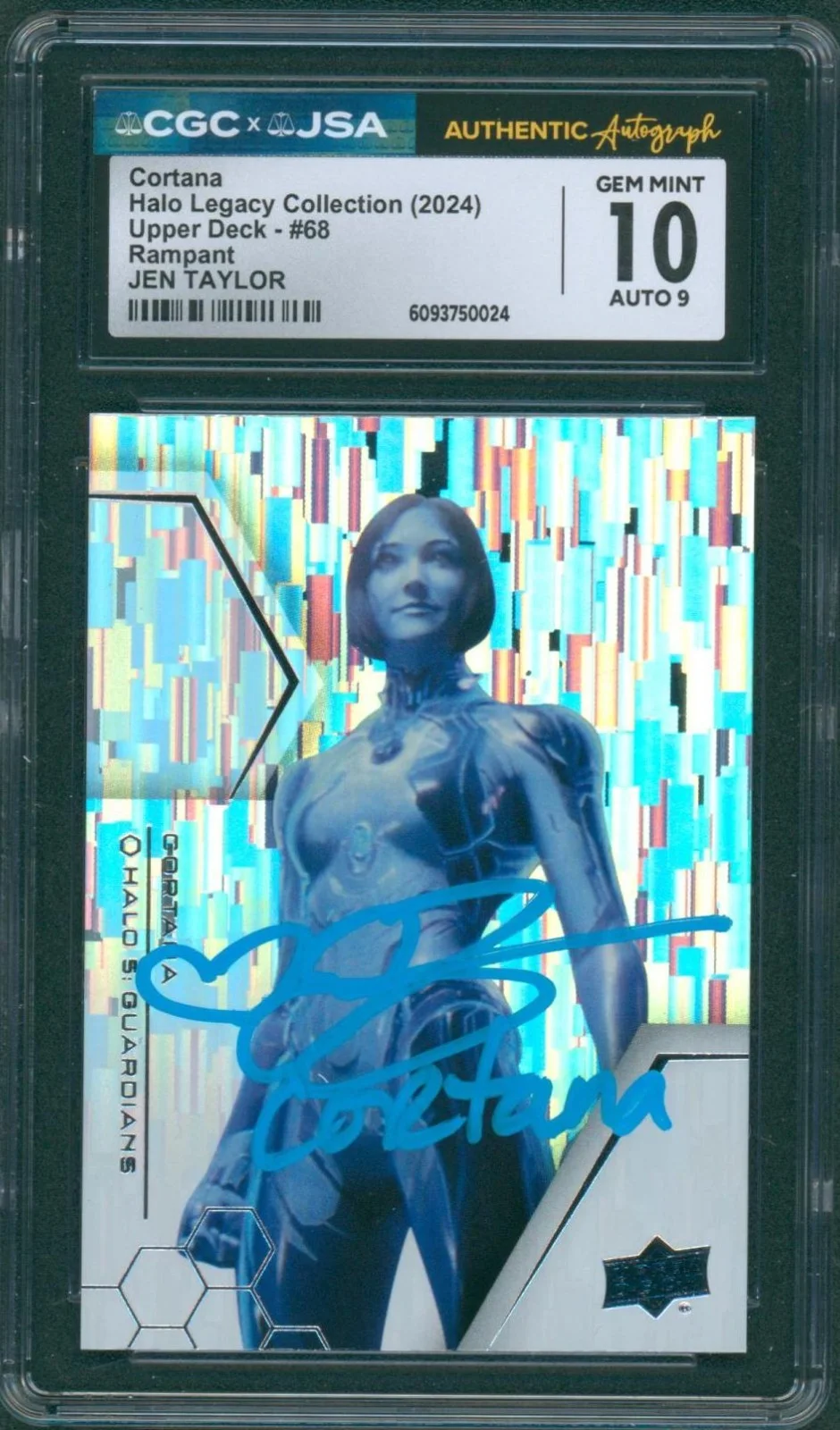 Jen Taylor — Jen Taylor Signed Card Halo Legacy Cortana Rampant Gem Mint 10 CGC x JSA SLAB