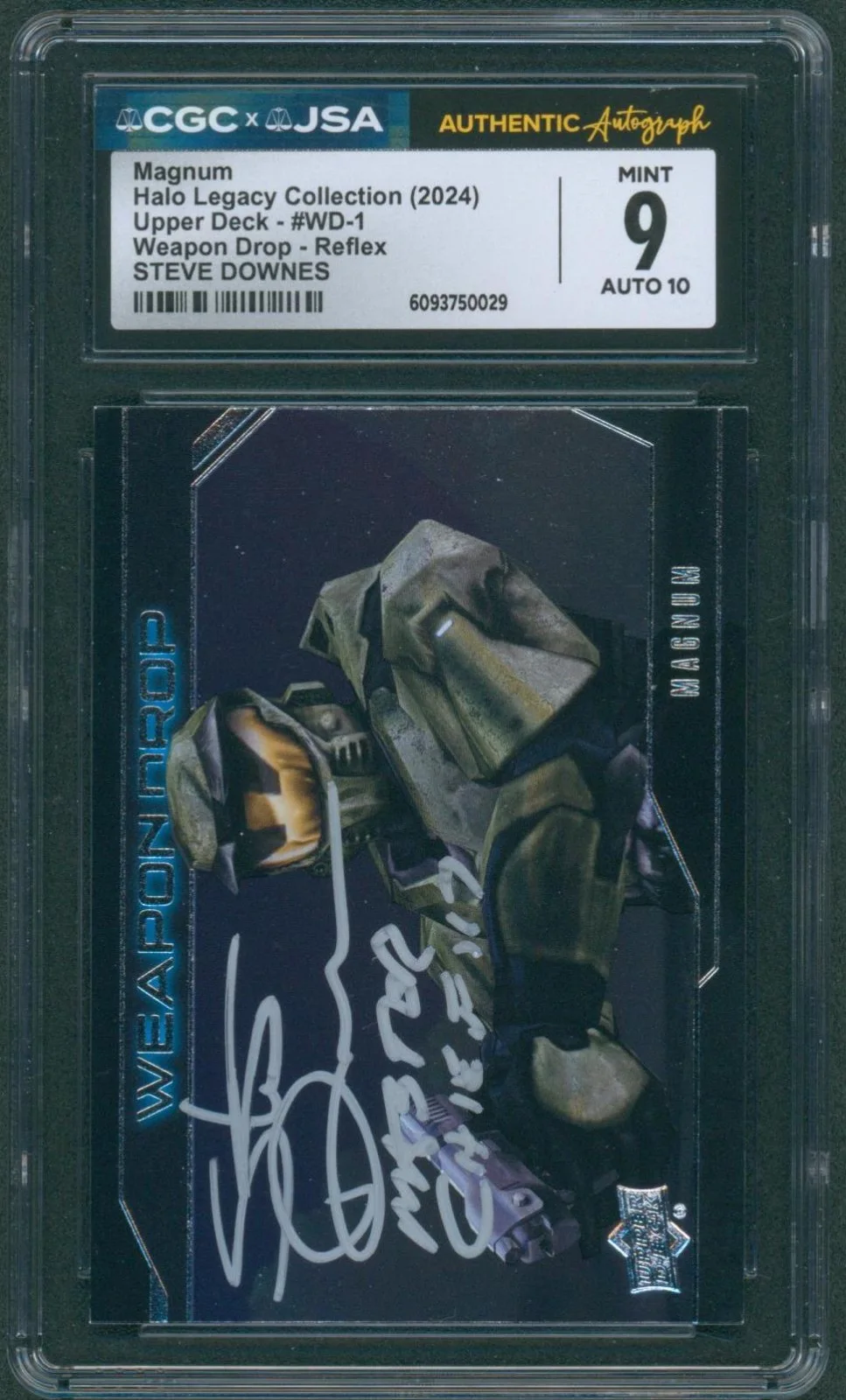 Steve Downes — Steve Downes Signed Card Halo Legacy Master Chief Auto Mint 9 CGC x JSA SLAB